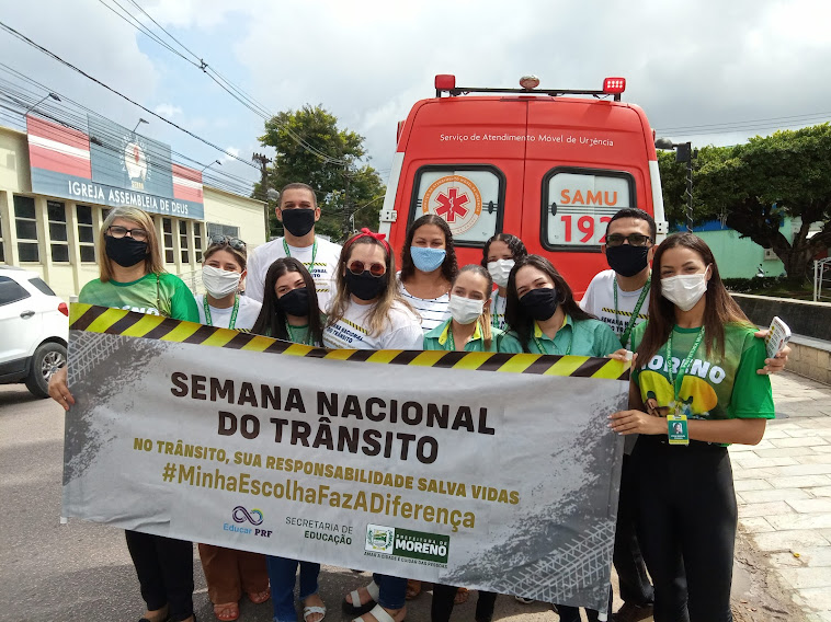 SEDUC REALIZA AÇÃO DE CONSIENTIZAÇÃO COLETIVA PARA PREVENÇÃO DE ACIDENTES NO TRÂNSITO