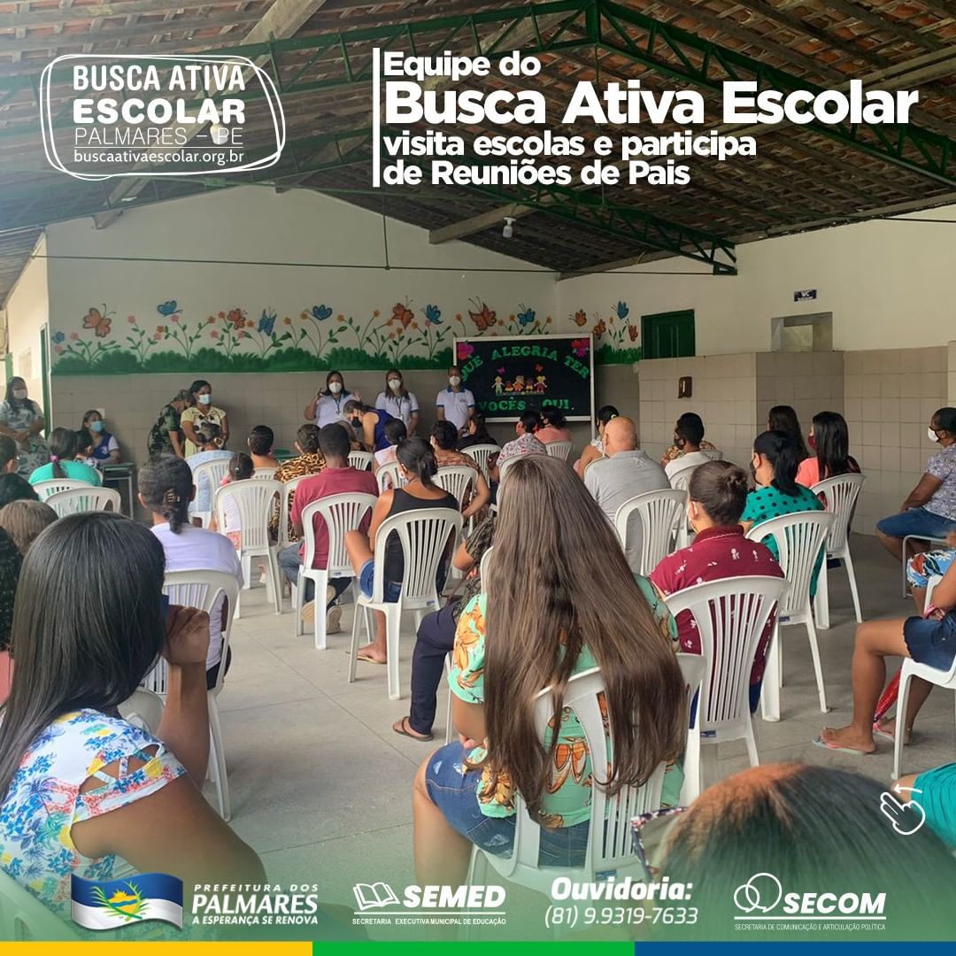 PALMARES: BUSCA ATIVA ESCOLAR EM VISITA À ESCOLAS