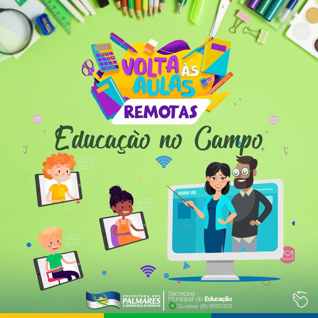 PALMARES: ATIVIDADES REMOTAS NAS ESCOLAS DO CAMPO