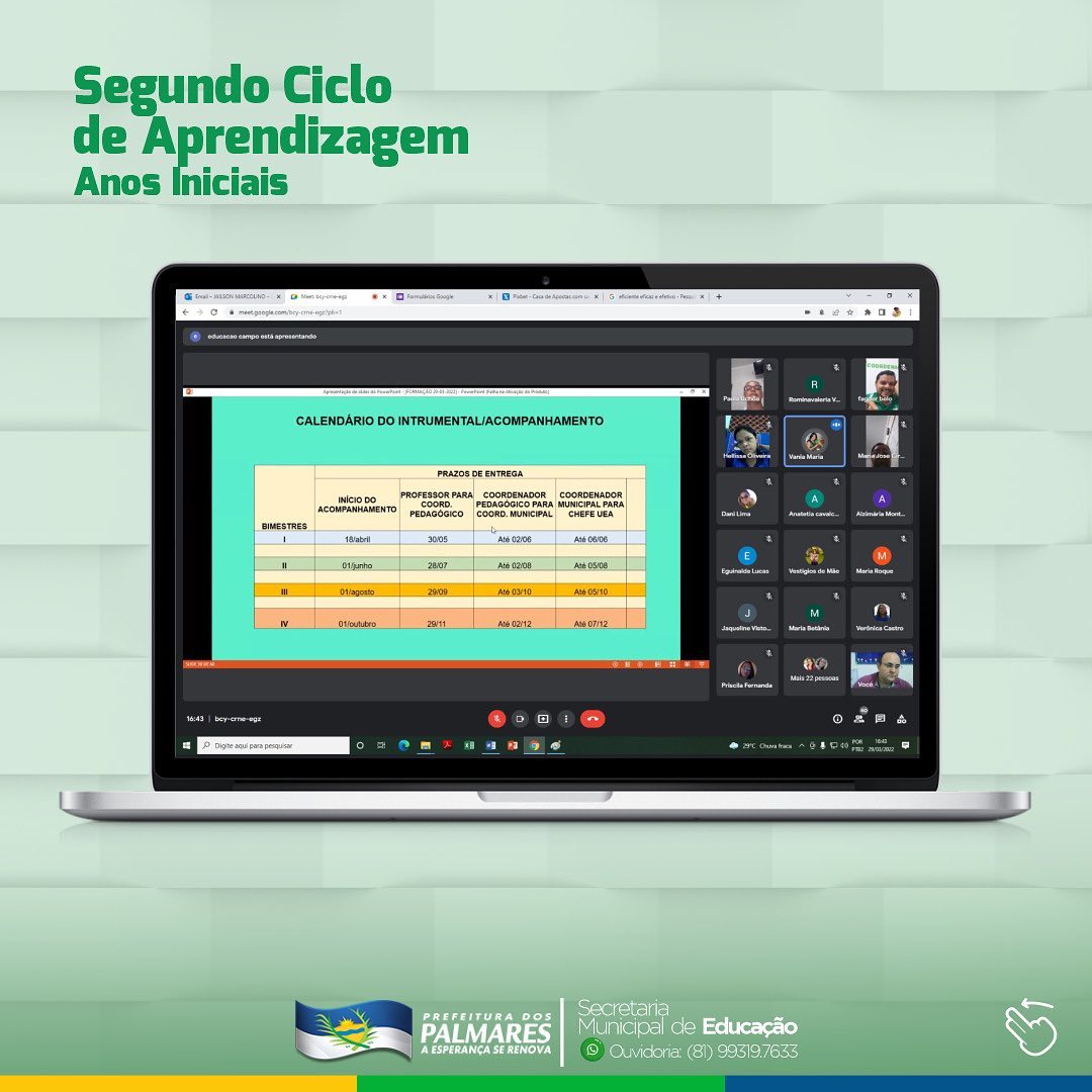 PALMARES: SEGUNDO CICLO DE APRENDIZAGEM – ANOS INICIAIS