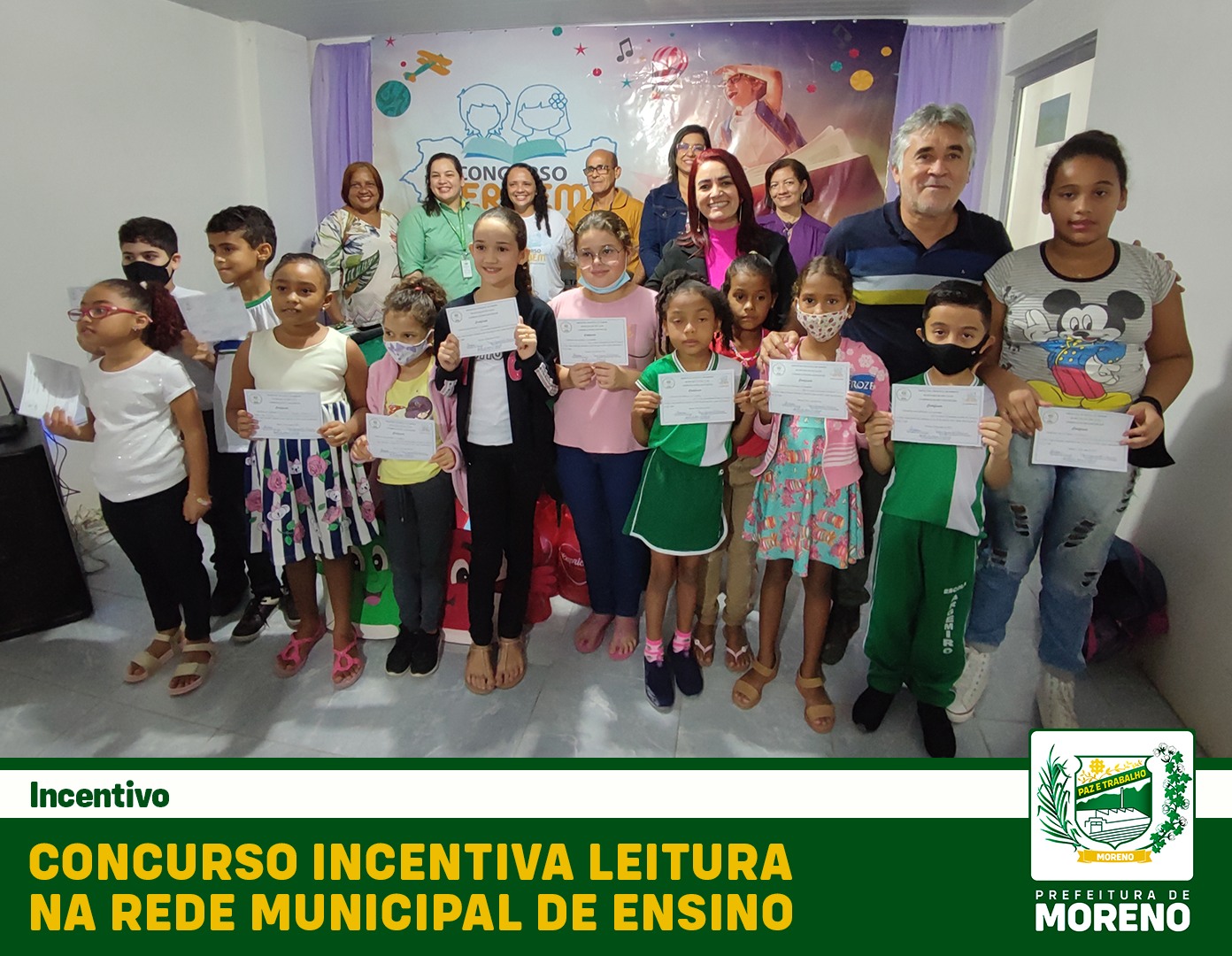 PREFEITURA MUNICIPAL DE MORENO E SECRETARIA DE EDUCAÇÃO REALIZARAM A ETAPA FINAL DO CONCURSO LER BEM