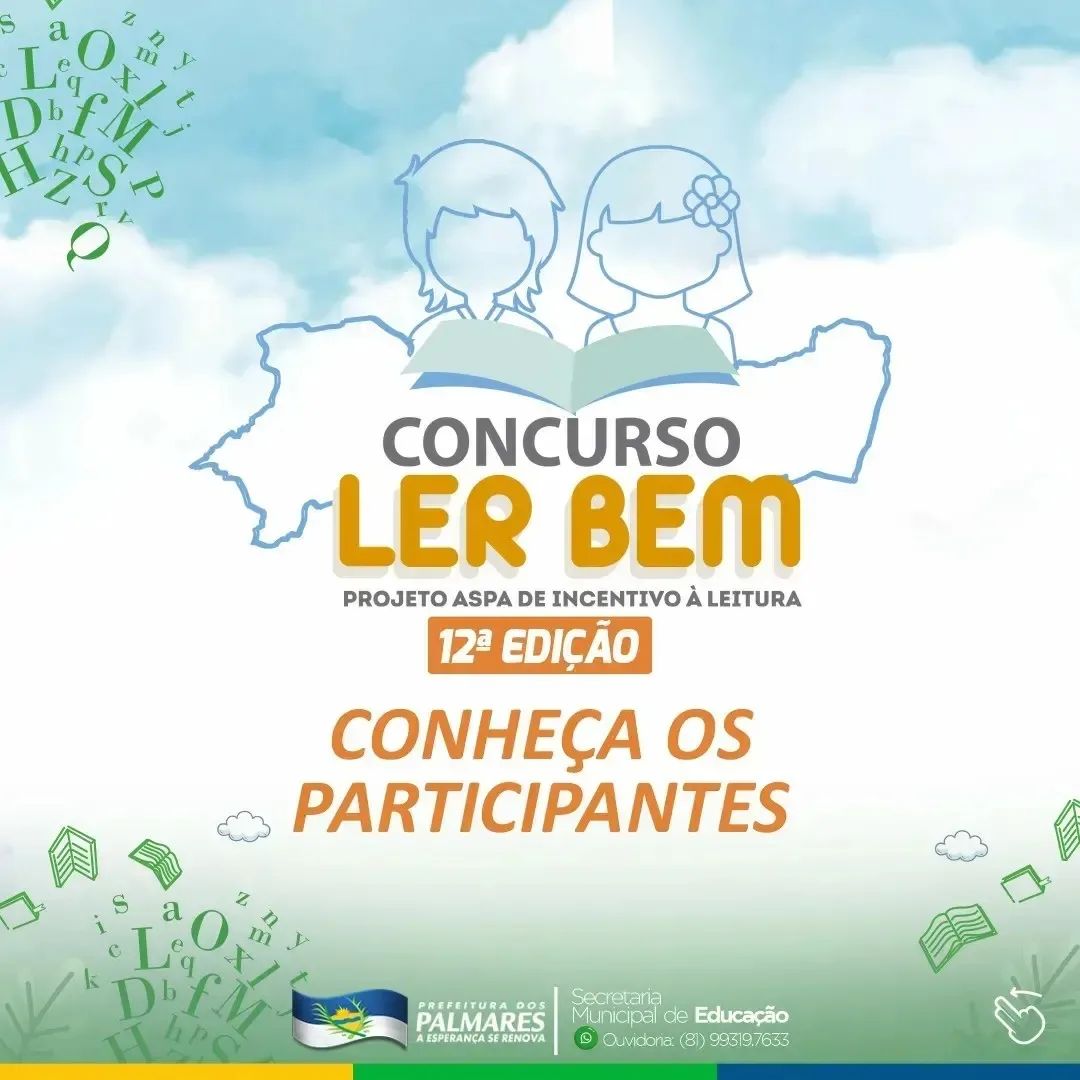 PALMARES: CONCURSO LER BEM - 12ª EDIÇÃO - ETAPA MUNICIPAL 