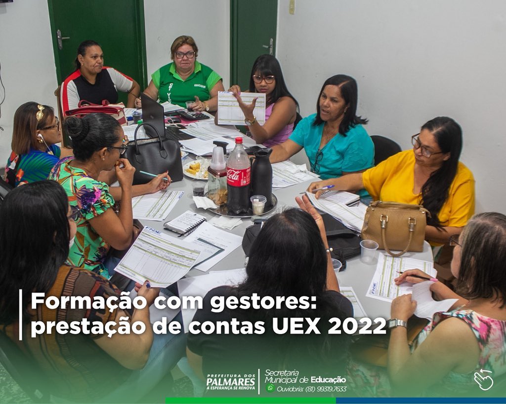 PALMARES: FORMAÇÃO COM GESTORES: PRESTAÇÃO DE CONTAS UEX 2022