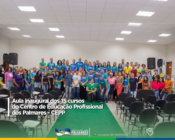 PALMARES: AULA INAUGURAL DOS 15 CURSOS 