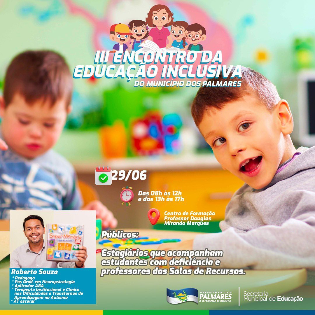 PALMARES: 3º ENCONTRO DA EDUCAÇÃO INCLUSIVA