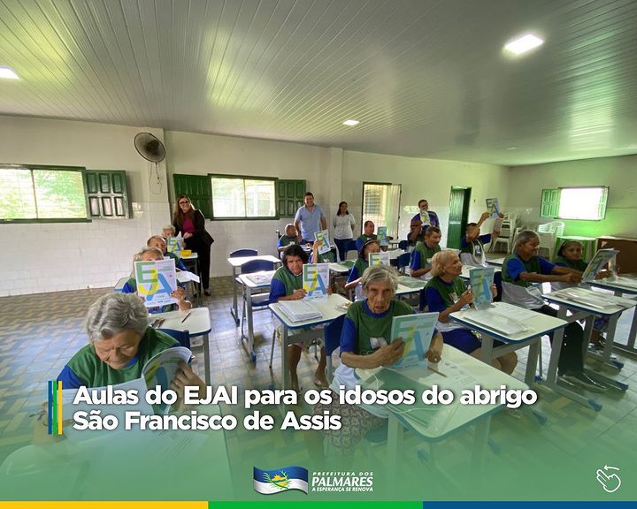 PALMARES: AULA DO EJAI PARA OS IDOSOS DO ABRIGO