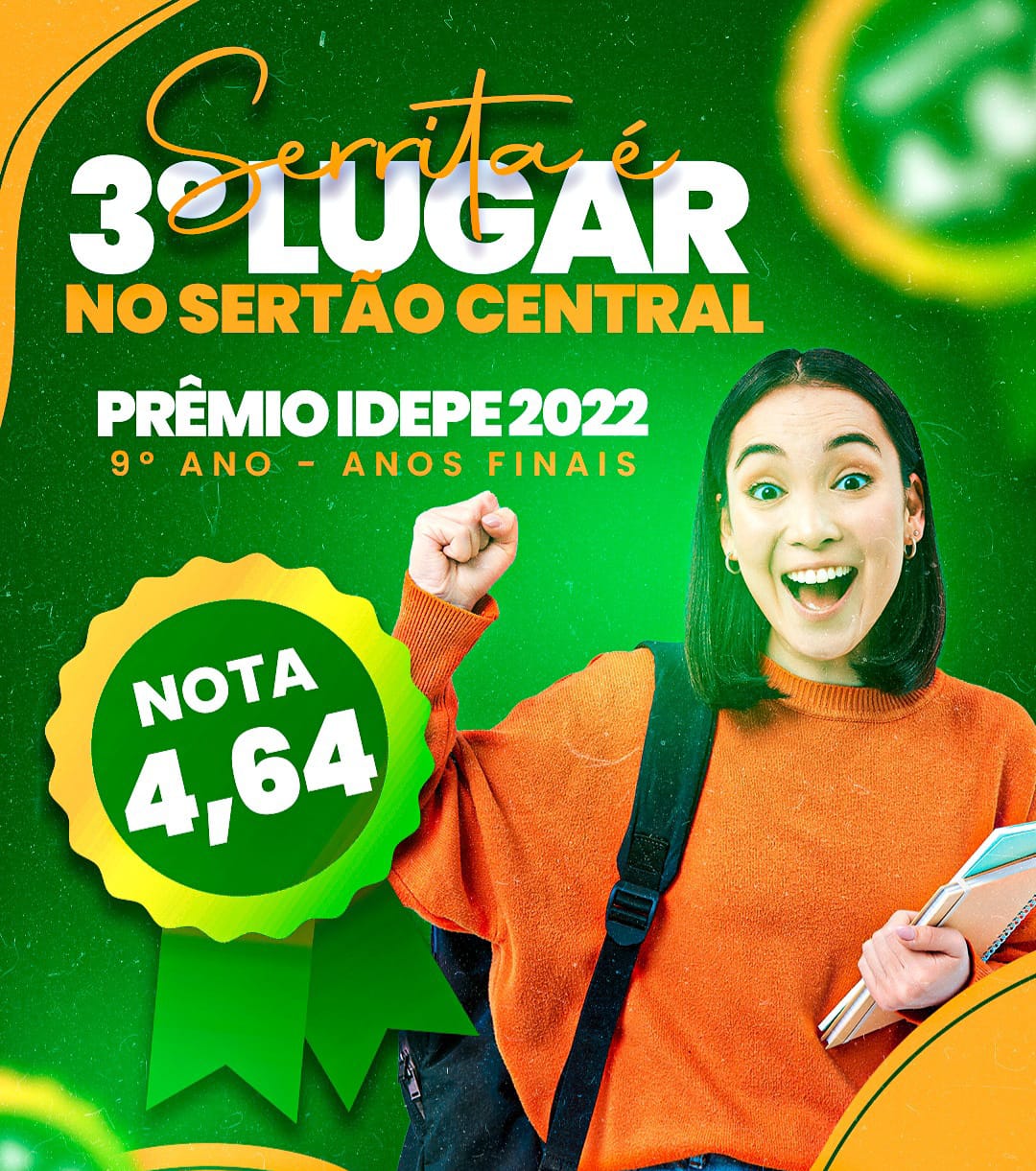 PRÊMIO IDEPE 2022: SERRITA É 3° LUGAR NO SERTÃO CENTRAL  