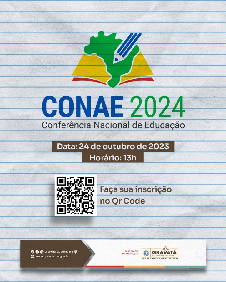 SEDUC Gravatá realiza Conferência Municipal de Educação próxima terça-feira (24)