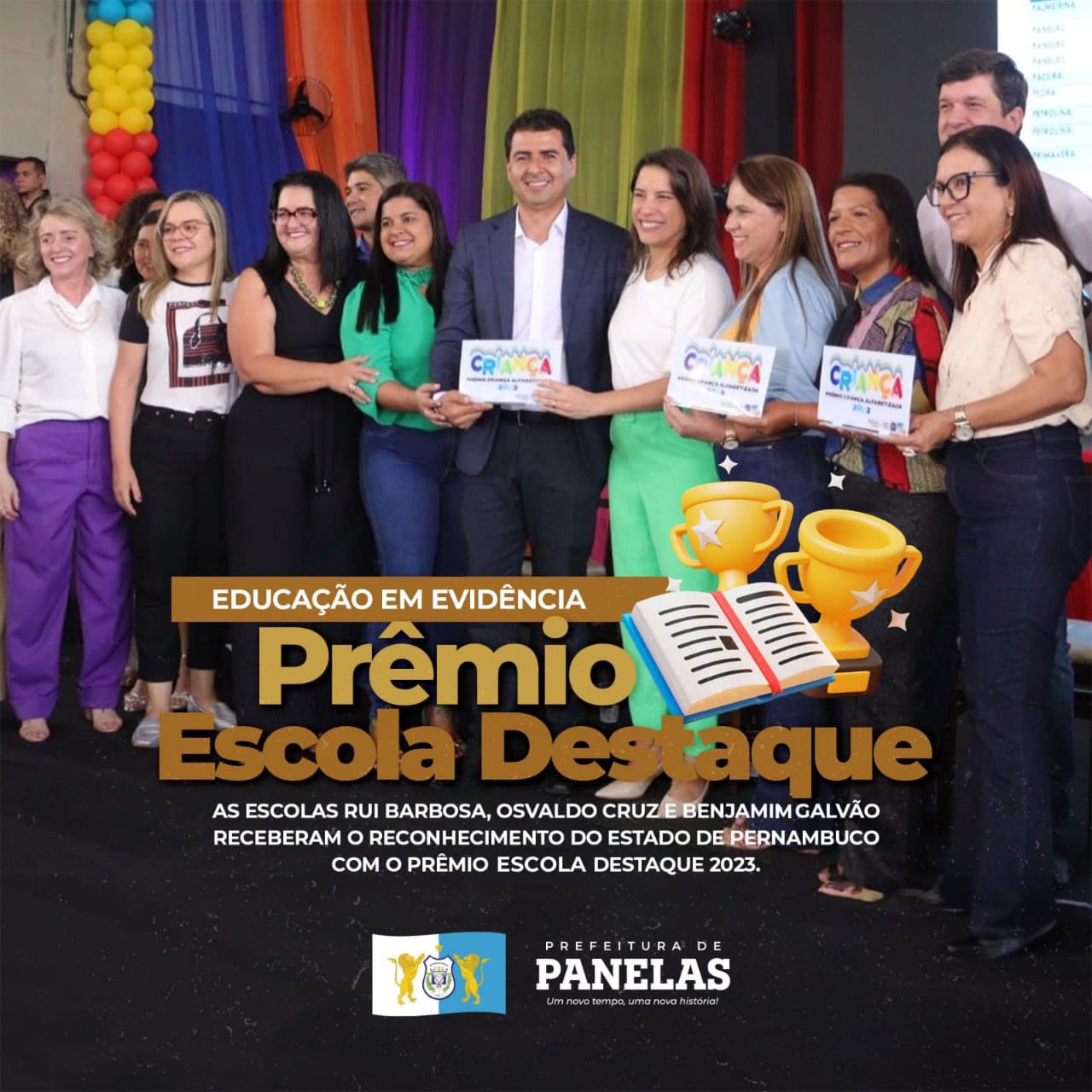 ESCOLAS MUNICIPAIS DE PANELAS FICAM ENTRE AS MELHORES DE PERNAMBUCO