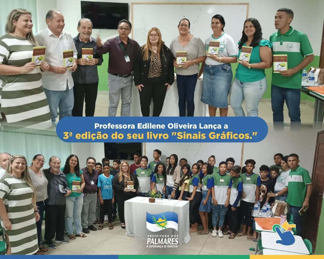 PALMARES: PROFESSORA EDILENE OLIVEIRA LANÇA LIVRO EM PALMARES